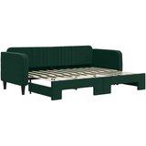  Dnevni krevet na razvlačenje tamnozeleni 80 x 200 cm baršunasti | shoptok.hr