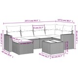  7-dijelni set vrtnih sofa od poliratana s jastucima bež | shoptok.hr
