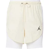 Jordan Športne hlače slonovina / črna / bela