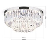 Orion LED kristalna svetiljka sa prigušiva PRISM LED/80W/230V, prečnik 55 cm, sjajni hrom | Eponuda.com
