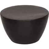 vidaXL Klubska mizica iz kovanega aluminija Ø 50x30 cm črna