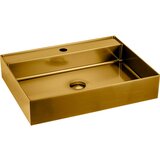 Sapho Umivaonik od nehrđajućeg čelika u zlatnoj boji 55x42 cm Aurum – Cijene