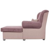 Ropez Rožnat ležalnik iz rebrastega žameta Lord – | Shoptok.si