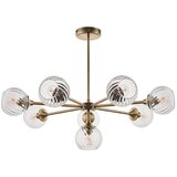  Endon 103172 - Luster na štapu ALLEGRA 8xE14/7W/230V mesing/prozirno | Eponuda.com