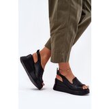 ARTIKER Ladies Leather Wedge Sandals Cene