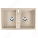 Ferro DUPLA SUDOPERA GRANITNA FERRO 780X480 2D BEŽ SA POP-UP SIFONOM fi90 | Eponuda.com