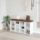  Klupa za cipele sjajna bijela 103x30x48 cm konstruirano drvo | shoptok.hr