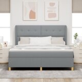  Okvir kreveta s madracem Svjetlosiva 180x200 cm Tkanina | shoptok.hr