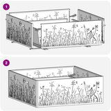 vidaXL Čelično ognjište/Smeđa 80 x 80 x 30 cm Izdržljivo | shoptok.hr