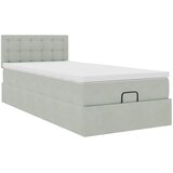  Okvir kreveta s madraca svijetlosivi 100x200 cm baršunasti | shoptok.hr