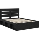  Konstrukcija postelje Črna 140 x 200 cm Masivno borovo les, (5000102694) | Shoptok.si
