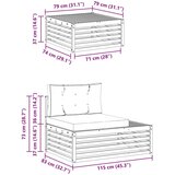  Zunanja garnitura za sedenje 3 Kos Naravna in antracitna, (5000270989) | Shoptok.si
