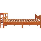  Okvir kreveta s uzglavljem voštano smeđi 200x200 cm od borovine | shoptok.hr