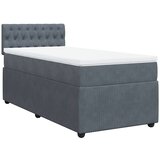 Box spring krevet s madracem tamnosivi 80 x 200 cm baršunasti | shoptok.hr