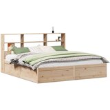 vidaXL Posteljni okvir brez vzmetnice 200x200 cm trdna borovina | Shoptok.si