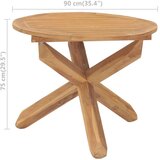 vidaXL Vrtni blagovaonski stol Ø 90 x 75 cm od masivne tikovine | shoptok.hr