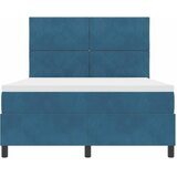  LED Box Spring Krevet Tamno plava 140 x 190 cm Baršun | shoptok.hr