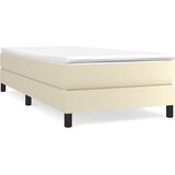  s oprugama i madracem krem 90 x 190 cm od umjetne kože | shoptok.hr