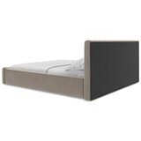 Makamii Sivorjava oblazinjena zakonska postelja s prostorom za shranjevanje z letvenim dnom 180x200 cm Lemi – | Shoptok.si