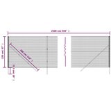  Ograda od žičane mreže zelena 2 2 x 25 m od pocinčanog čelika | shoptok.hr