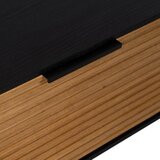 Ixia Črna mizica v jesenovem dekorju 60x124 cm Orleans – | Shoptok.si