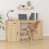 vidaXL Pisalna miza z omaricami sonoma hrast inženirski les | Shoptok.si