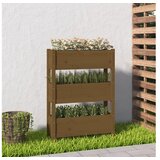  Visoka greda meo rjava 77x25x104,5 cm trdna borovina | Shoptok.si