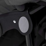 vidaXL Otroški voziček za dvojčke temno siv jeklen | Shoptok.si
