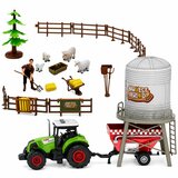 Farm set with Tractor Stable Silo Figures Animals Tools 49 pcs. | Shoptok.si