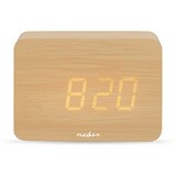 Nedis CLDK2008BN - Digitalni budilnik sa LED displejem i termometrom 5V/3xAAA, drveni | Eponuda.com