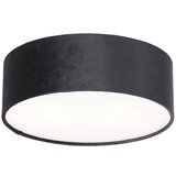 QAZQA Stropna svetilka črna 30 cm z zlato notranjostjo - Drum Cene