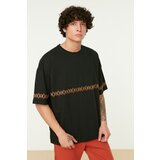 Trendyol Black Men's Oversize Crew Neck Short Sleeve Embroidered TShirt | shoptok.hr