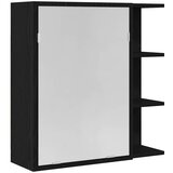  Kupaonski ormar s ogledalom Crni hrast 62,5 x 20,5 x 64 cm | shoptok.hr