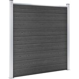  Set panela za ogradu WPC 353 x 186 cm crni | shoptok.hr