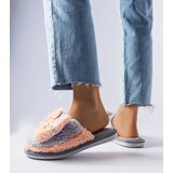 Gemre Gray-pink slippers with a bow | shoptok.hr