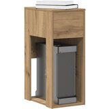 vidaXL Tower stalak za računalo s ladicom boja hrasta 30x44x74 cm | shoptok.hr
