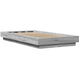 Okvir za krevet s LED svjetlima boja hrasta 100 x 200 cm drveni Siva | Shoptok.si
