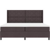  LED Box Spring Krevet Tamno smeđa 200 x 200 cm tkanina | shoptok.hr