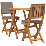 Bistro set s jastukom 3 pcs Prirodna nafta Čvrsto drvo akacije | Eponuda.ba