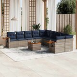  11-dijelni set vrtnih sofa od poliratana s jastucima sivi | shoptok.hr