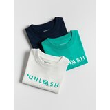 Reserved Pamučna majica 3 kom - krem | shoptok.hr