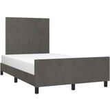  Posteljni okvir z vzglavjem temno siv 120x200 cm žamet, (20907299) | Shoptok.si