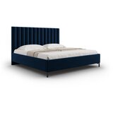 Mazzini Beds Tamno plavi tapecirani bračni krevet s prostorom za odlaganje s podnicom 140x200 cm Casey – | shoptok.hr