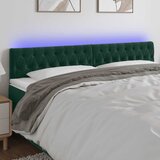  LED uzglavlje tamnozeleno 180x7x78/88 cm baršunasto | shoptok.hr