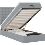  Otomanski okvir kreveta s madraca svijetlosivi 90x190cm tkanine | shoptok.hr