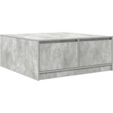 vidaXL Kavna mizica s predali betonsko siva 100x100x40 cm | Shoptok.si