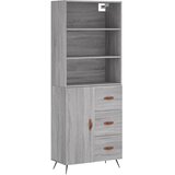 Maison Chic Visoka Komoda - Predalnik siva sonoma 69,5x34x180 cm inženirski les, (21720569) Cene