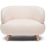 Kave Home Bež fotelja od bouclé tkanine Luisa – | shoptok.hr