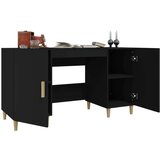  Radni stol crni 140 x 50 x 75 cm od konstruiranog drva | shoptok.hr