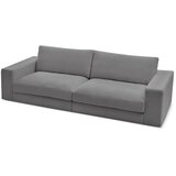 Bobochic Paris Temno siva sedežna garnitura iz rebrastega žameta 274 cm Leonard – | Shoptok.si